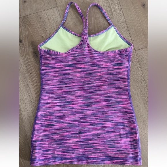 IVIVVA By LULULEMON BUILT IN BRA TANK TOP Purple Multi SIZE 10 *E11 - Picture 2 of 3